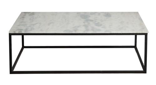 Stone Coffee Table with Black Base-abc