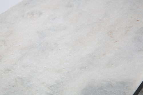 Set of 2 Stone Side Tables with Black Base-abc