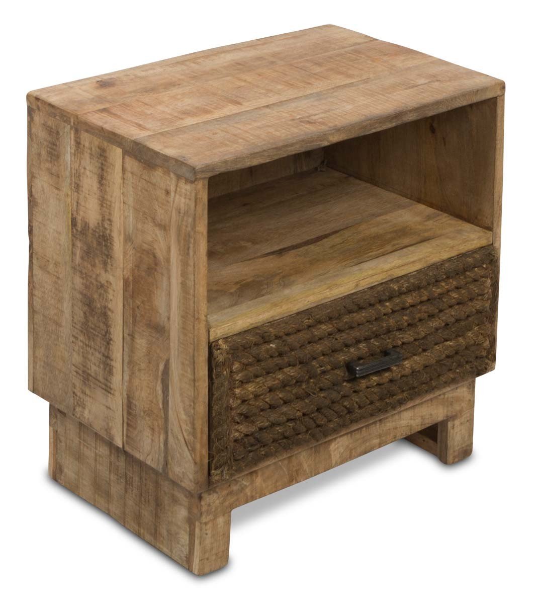 Ahoy Single Drawer Jute Rope and Mango Wood Bedside Table-abc