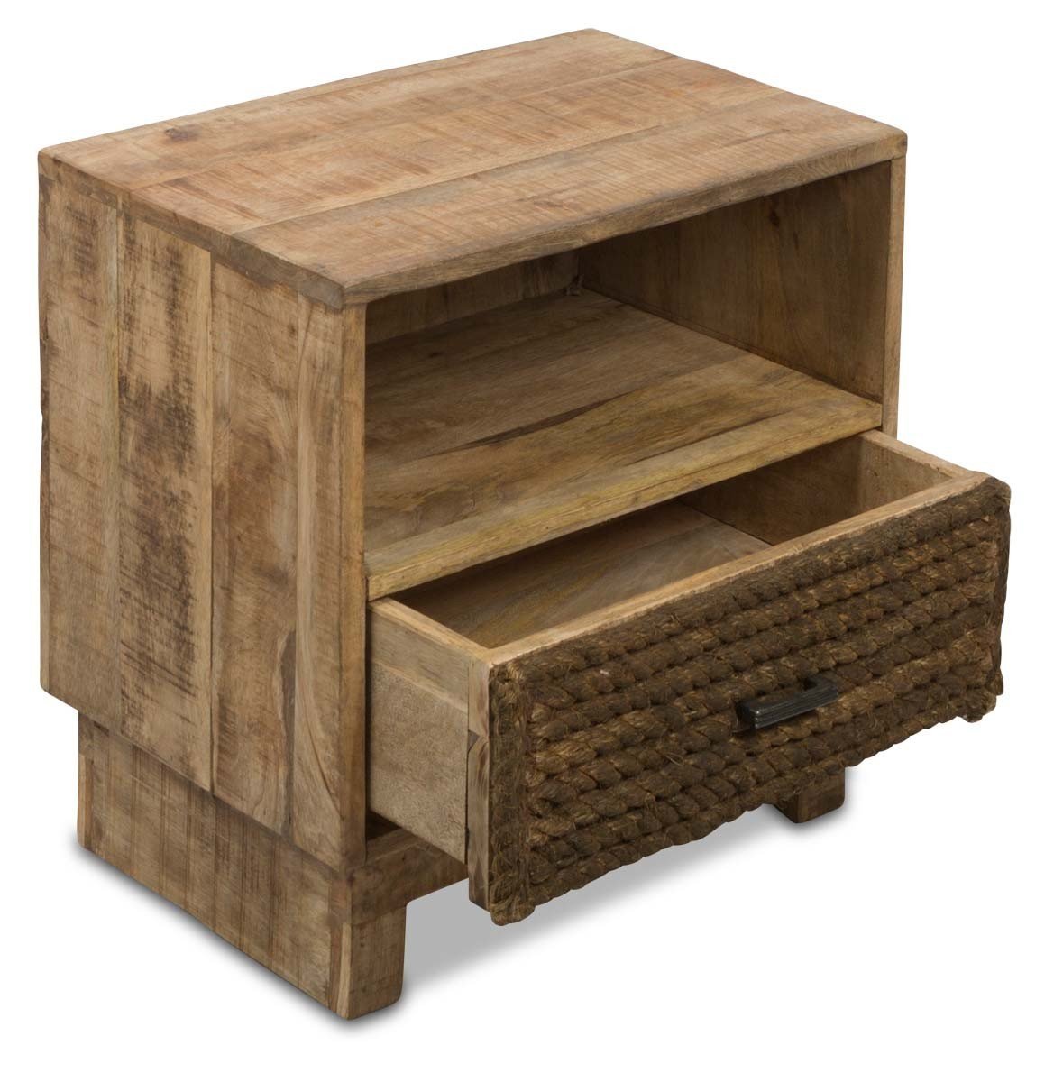 Ahoy Single Drawer Jute Rope and Mango Wood Bedside Table-abc