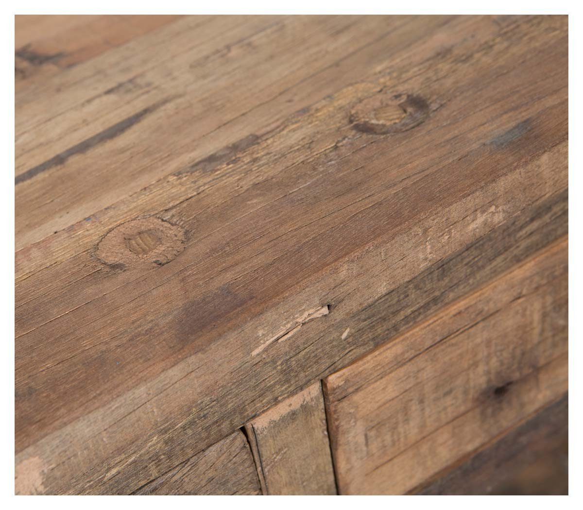 Recycled Wood Two Drawer Console-abc