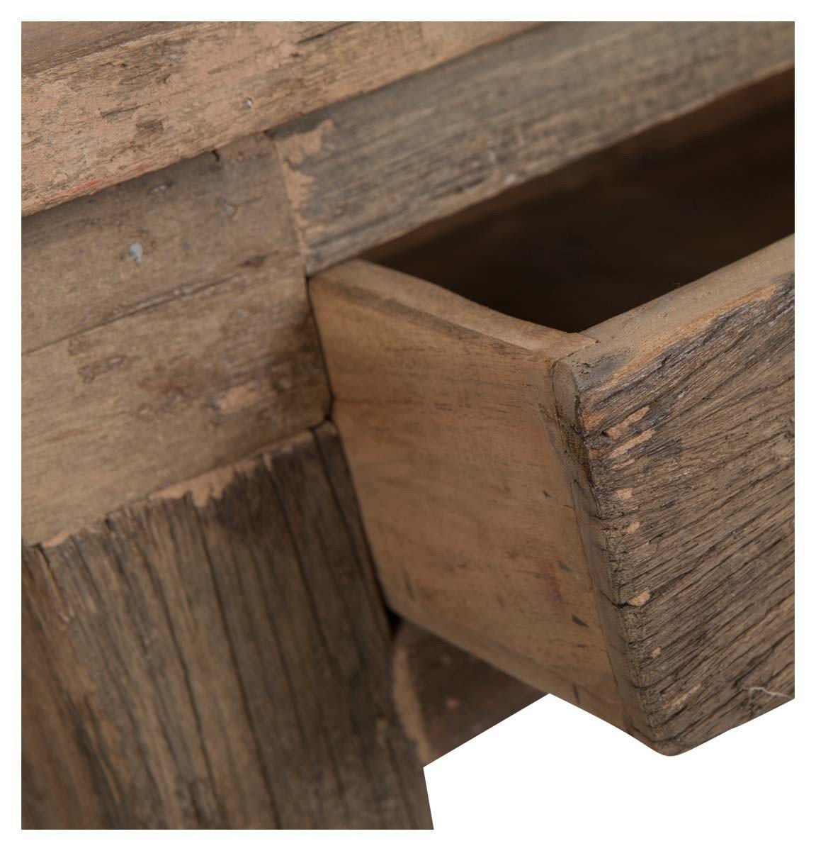 Recycled Wood Two Drawer Console-abc