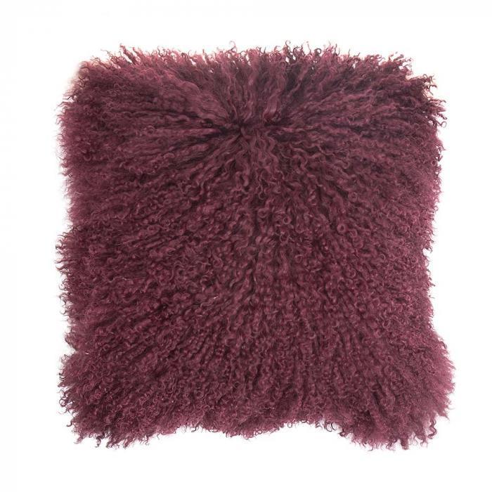 Tibetan Lambswool Cushion 50x50 Mulber-abc