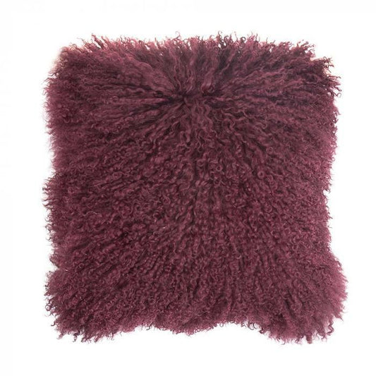 Tibetan Lambswool Cushion 50x50 Mulber-abc