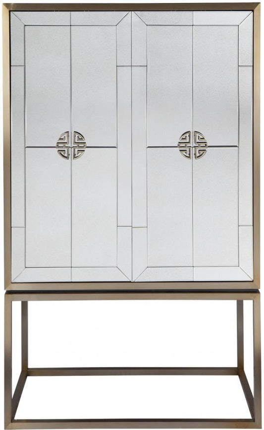 Rochester Antique Mirrored Drinks Cabinet-abc