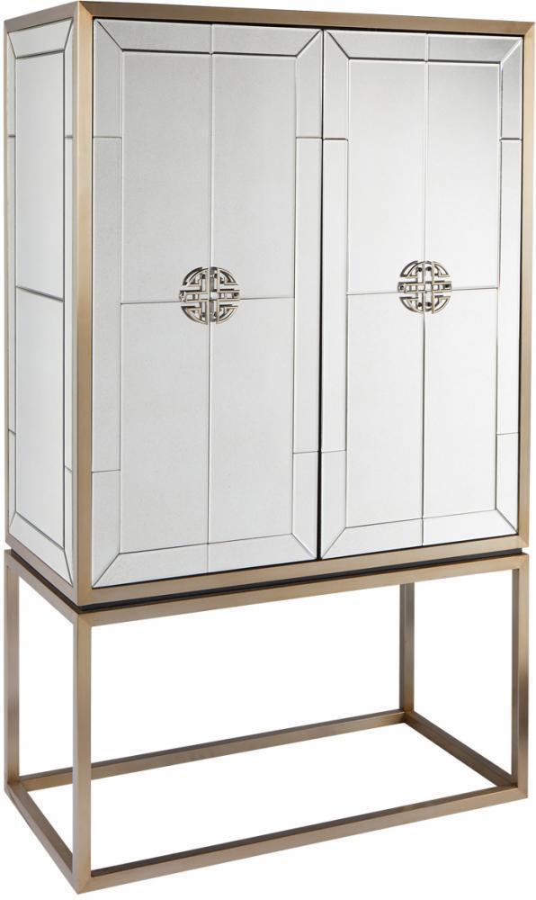 Rochester Antique Mirrored Drinks Cabinet-abc