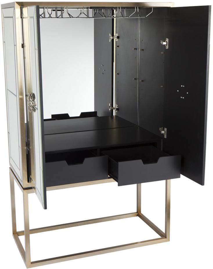 Rochester Antique Mirrored Drinks Cabinet-abc