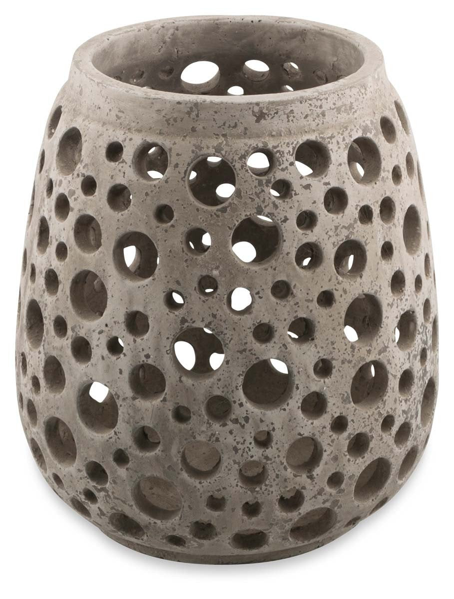 Small Cement Circle Candle Holder-abc