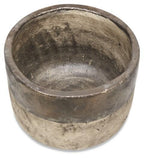 Set of 3 Metallic Fade Ceramic Planters - Bronze/Natural-abc