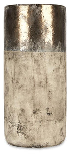Metallic Fade Ceramic Tall Vase - Bronze/Natural-abc