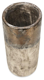 Metallic Fade Ceramic Tall Vase - Bronze/Natural-abc