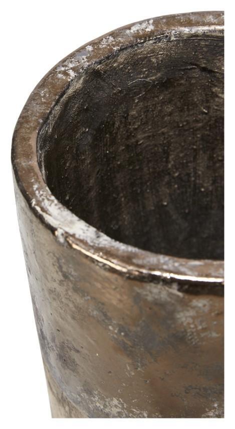 Metallic Fade Ceramic Tall Vase - Bronze/Natural-abc