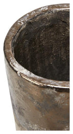 Metallic Fade Ceramic Tall Vase - Bronze/Natural-abc