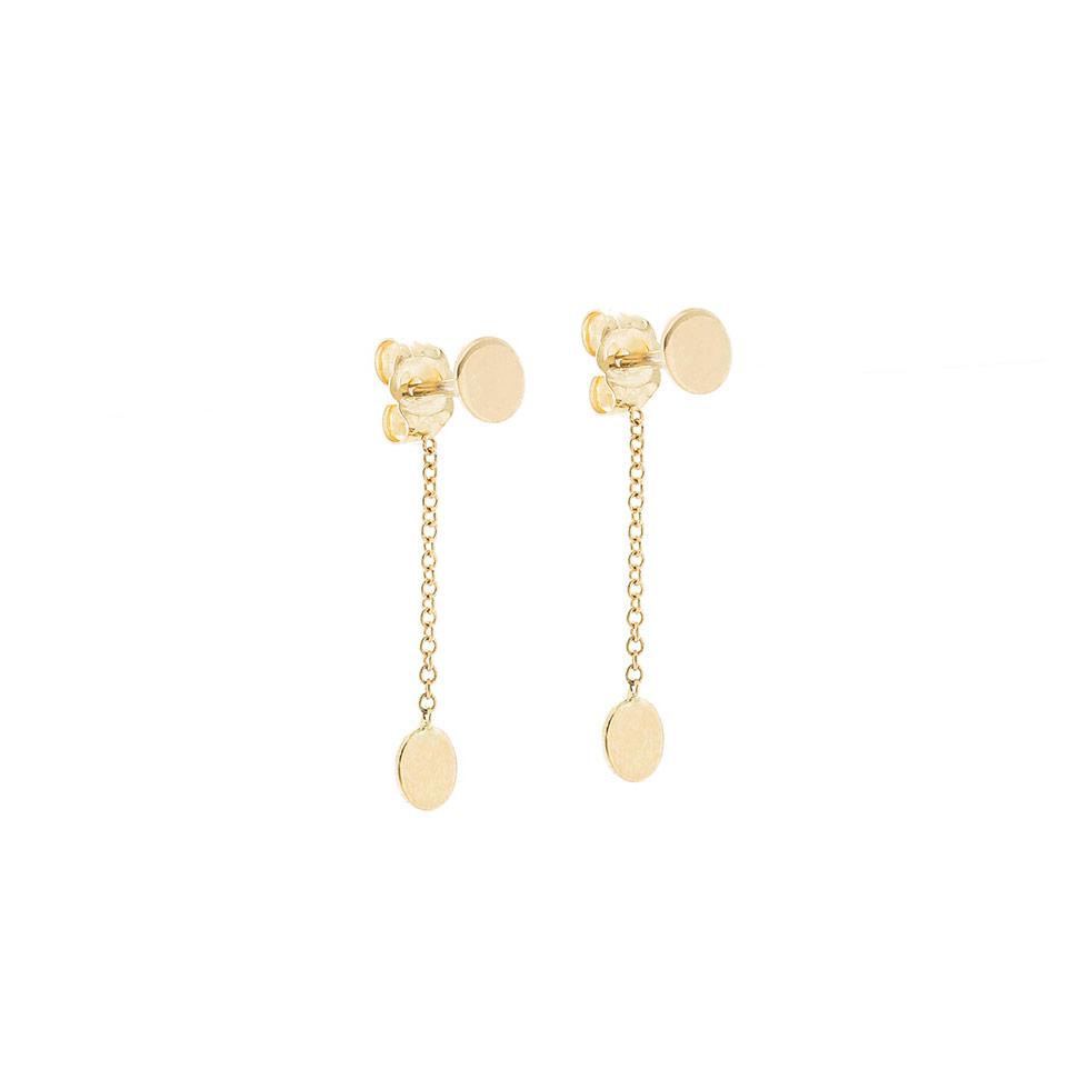 CHAINED DISC EARRINGS-abc