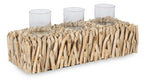 Semarang Teak Branch 3 Candle Holder-abc