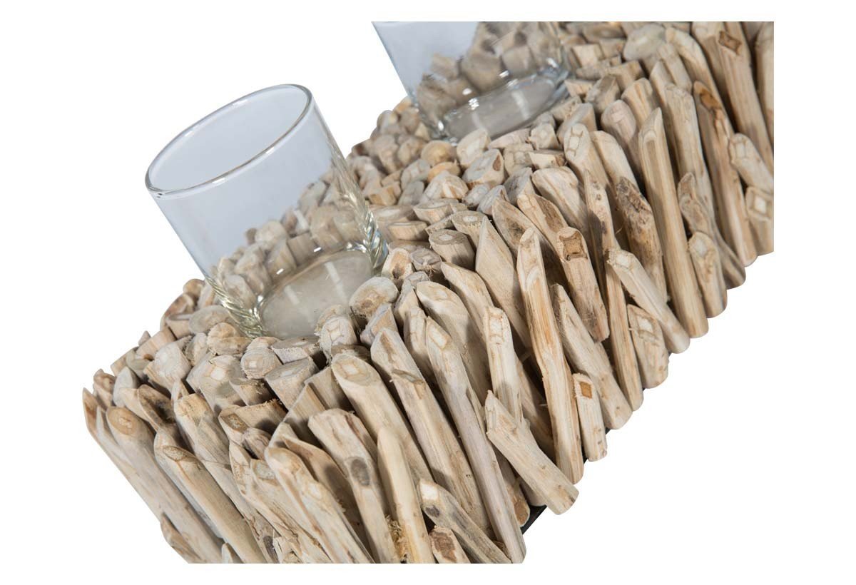 Semarang Teak Branch 3 Candle Holder-abc