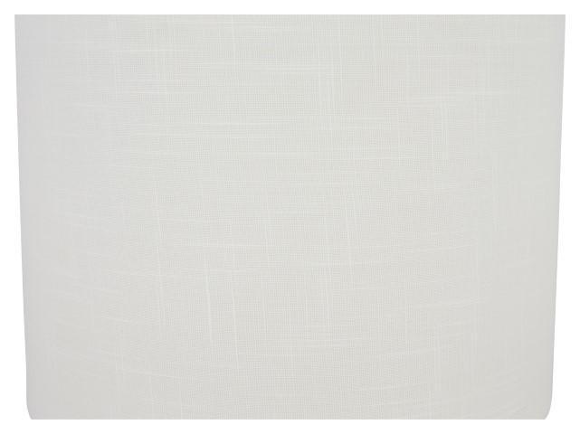 Glass Shell Table Lamp with White Linen Shade and Metal Base - White-abc