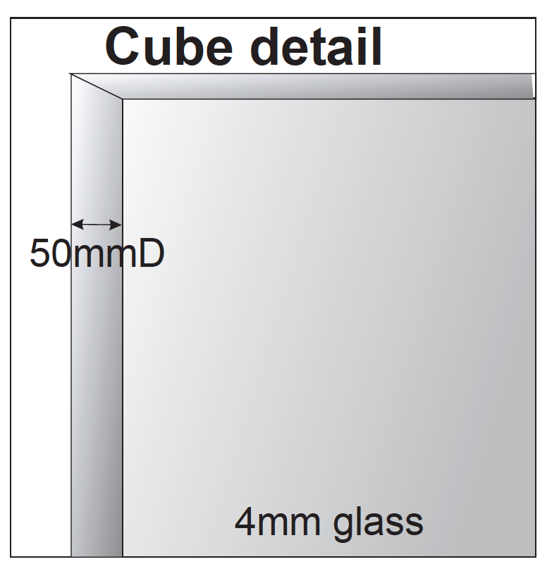 CUBE Mirror - 800mm-abc