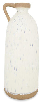 Grecian Ceramic Urn Large - Ivory/Natural-abc