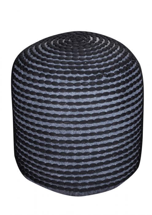 Rococco Pouf Black-abc