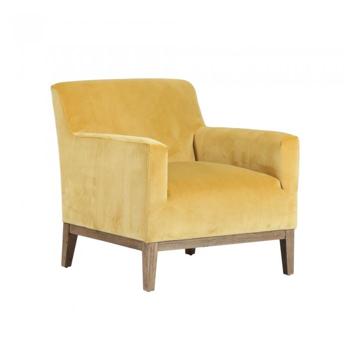Logan Armchair Mustard Velvet-abc