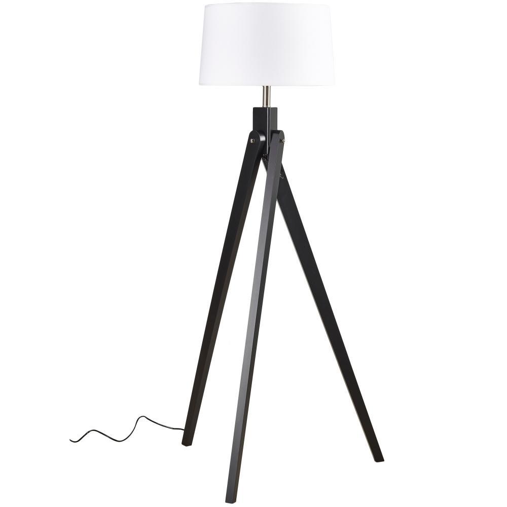 Inigo Floor Lamp Black w White Shade-abc