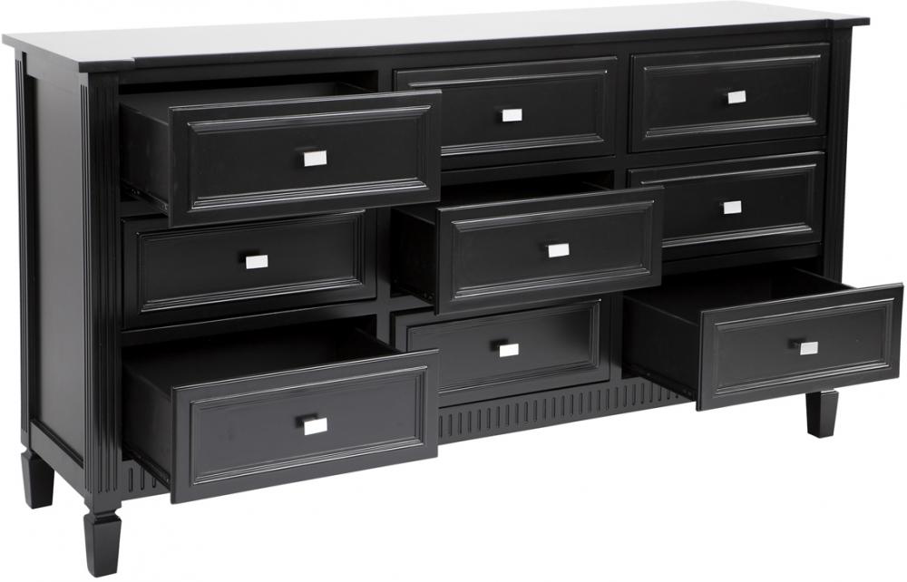 Merci Satin Finished Chest - Black-abc