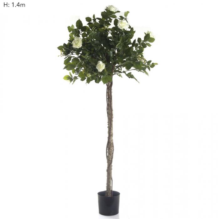 Rose Topiary 1.4m Light White-abc