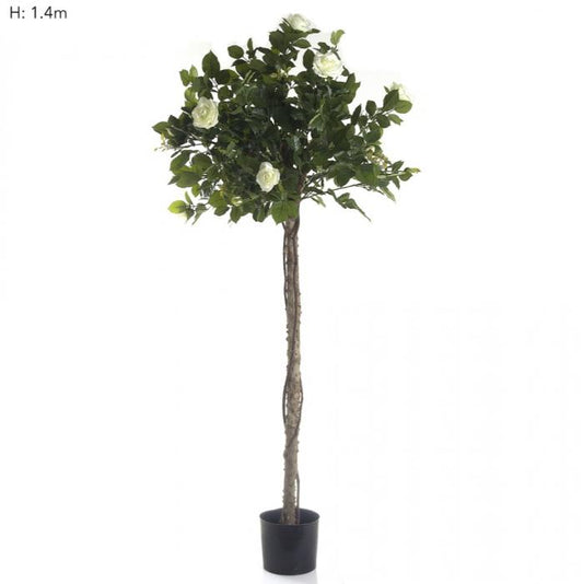 Rose Topiary 1.4m Light White-abc