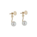 DISC AND PEARL FLOATER EAR JACKETS-abc