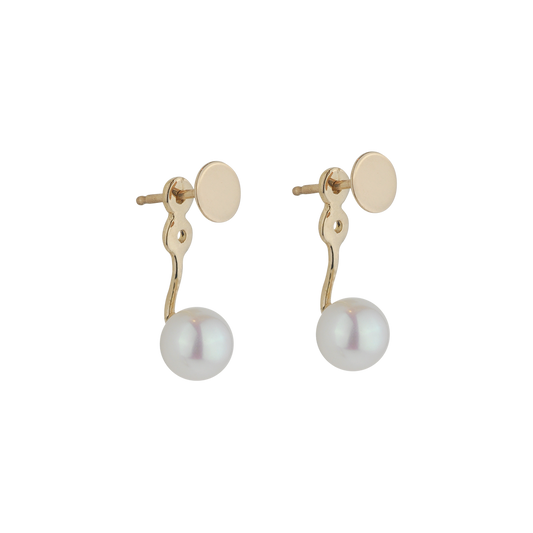 DISC AND PEARL FLOATER EAR JACKETS-abc