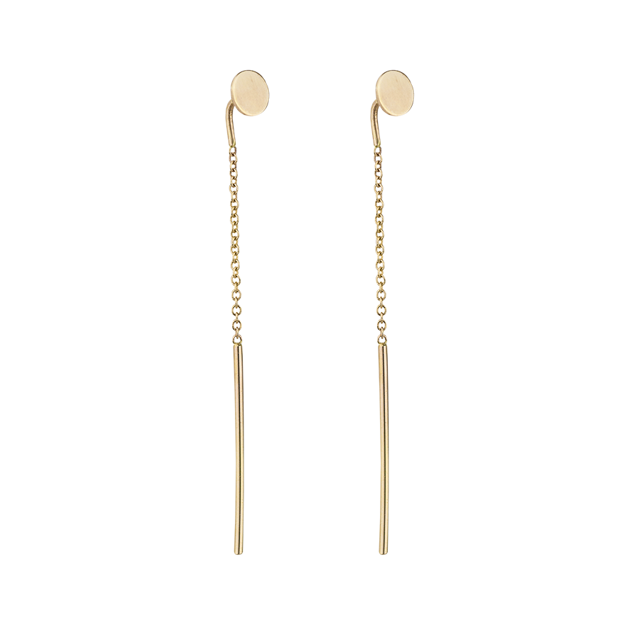 DISC THREADER EARRINGS-abc