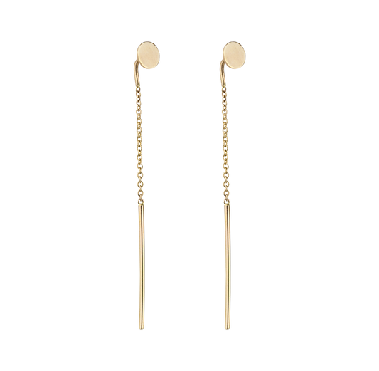 DISC THREADER EARRINGS-abc