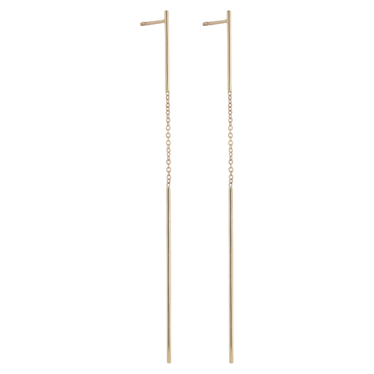 DOUBLE STICK CHAINED EARRINGS-abc