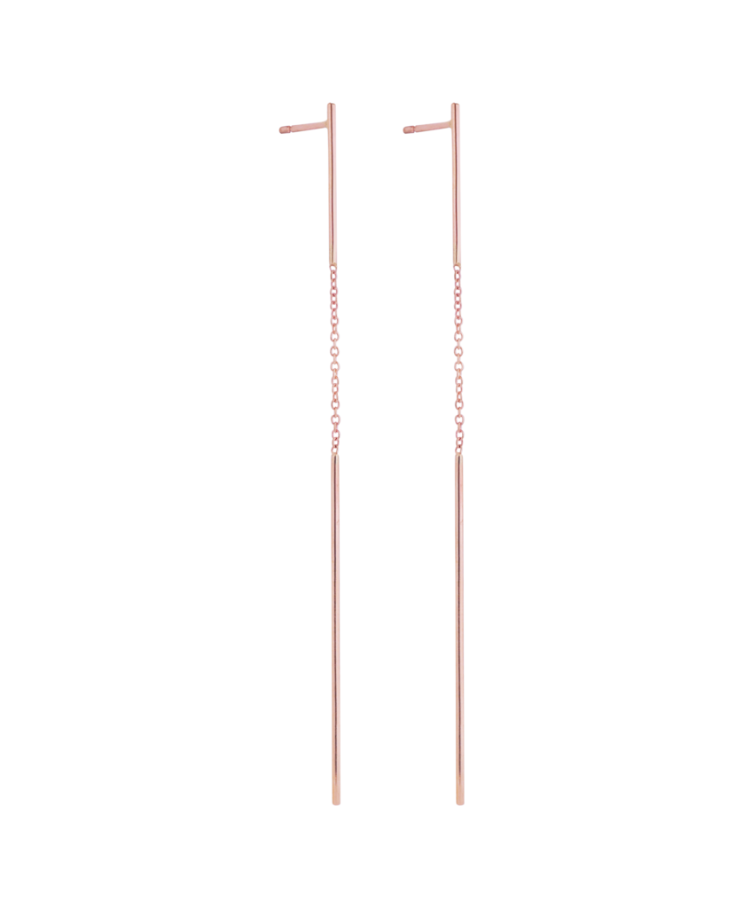 DOUBLE STICK CHAINED EARRINGS-abc