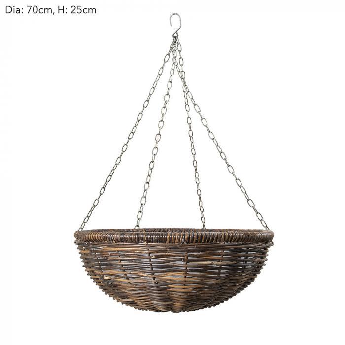 Rattan Hanging Planter D70cm-abc