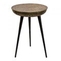 Nada Tripod Table Lge Blk & Brass Antiqu-abc