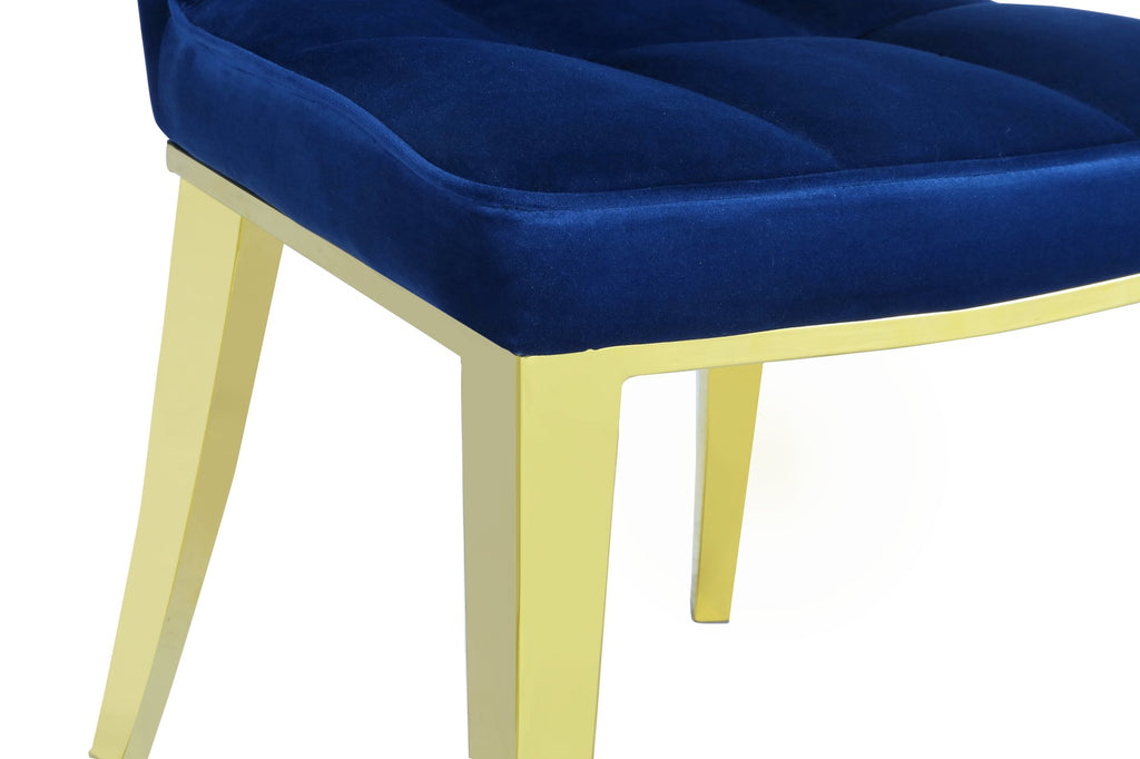 Ghibli Dining Chair Gold/Navy (Set of 2)-abc