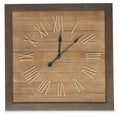 Square Panel Fir Wood Roman Numeral 75cm Clock-abc