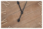 Square Panel Fir Wood Roman Numeral 75cm Clock-abc