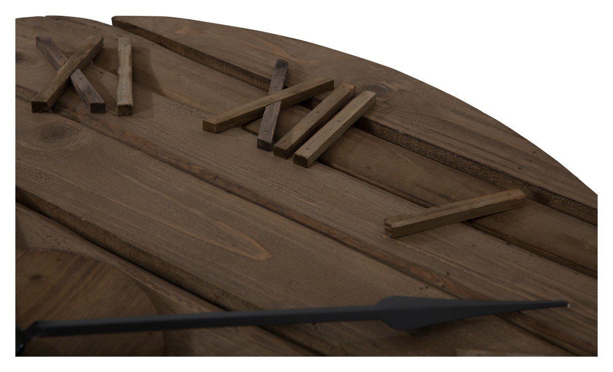 Round Panel Fir Wood Roman Numeral 80cm Clock-abc
