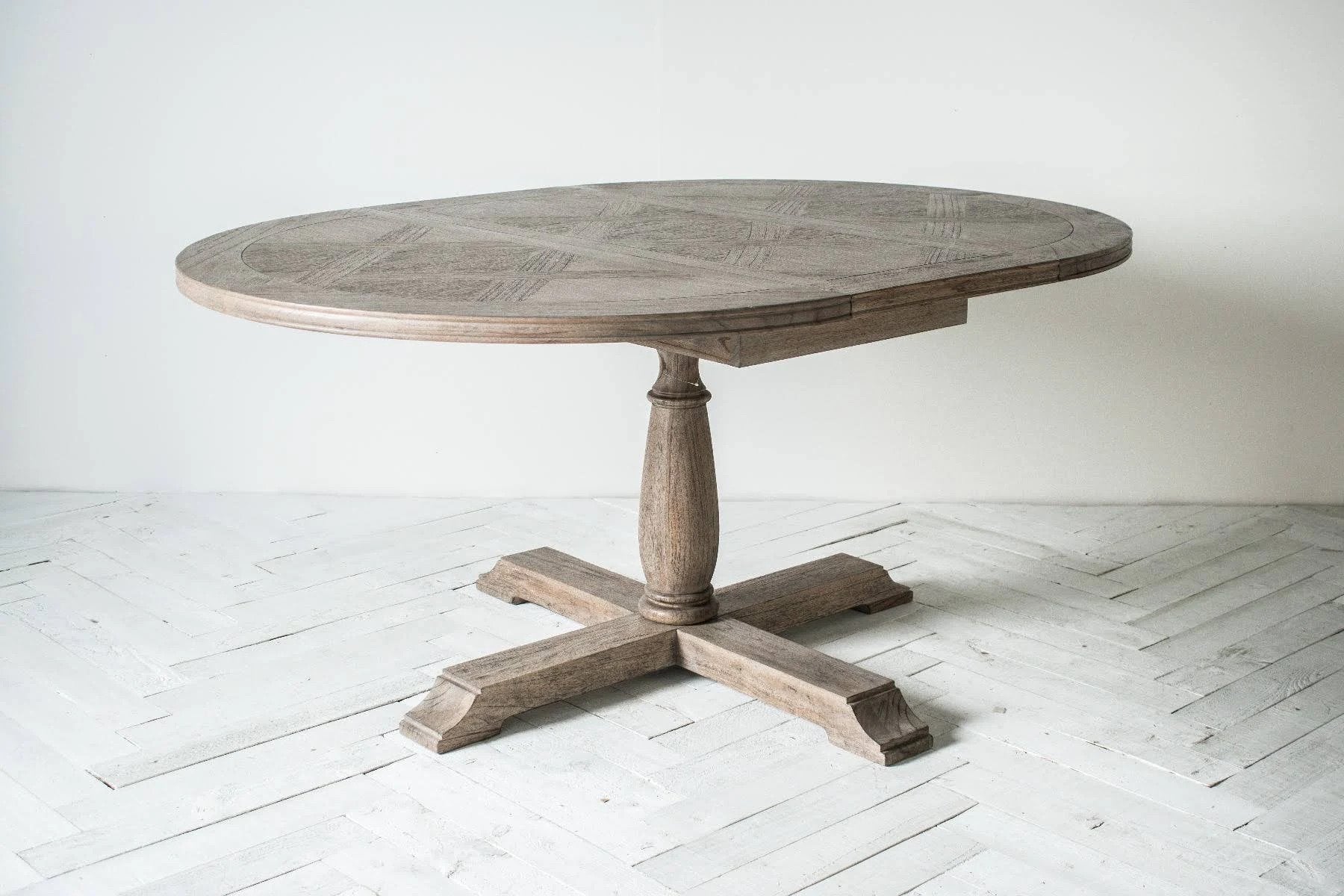 Makassar Round Extending Dining Table W1650 x D1200 x H750mm-abc