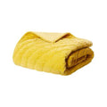 RANIA Velvet Throw Ochre Yellow-abc