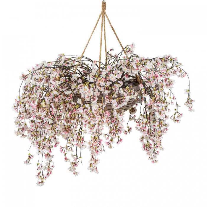 Pink Blossom Hanging Basket-abc