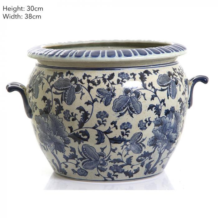 Imperial Flower Pot Blue/White-abc