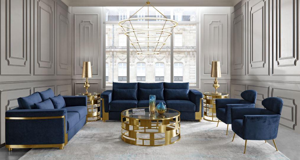 Savoy Chair - Blue Velvet-abc