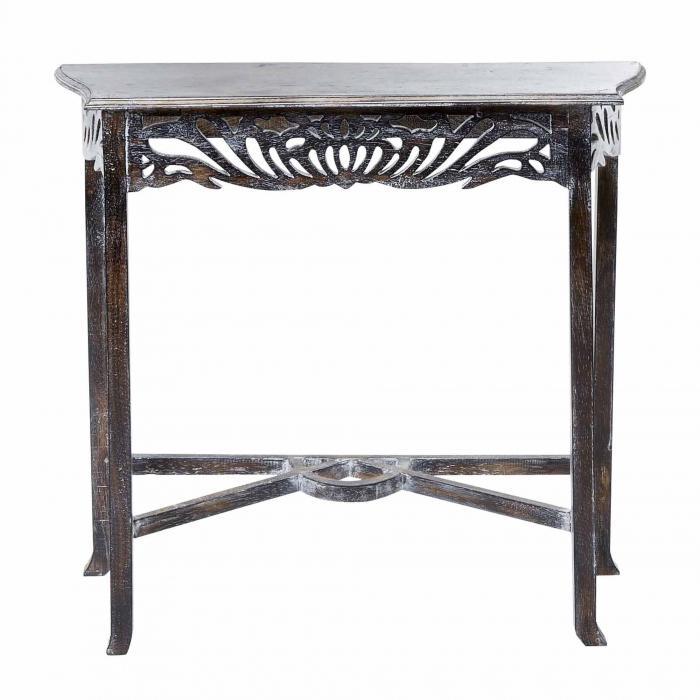Carved Hall Table Black-abc