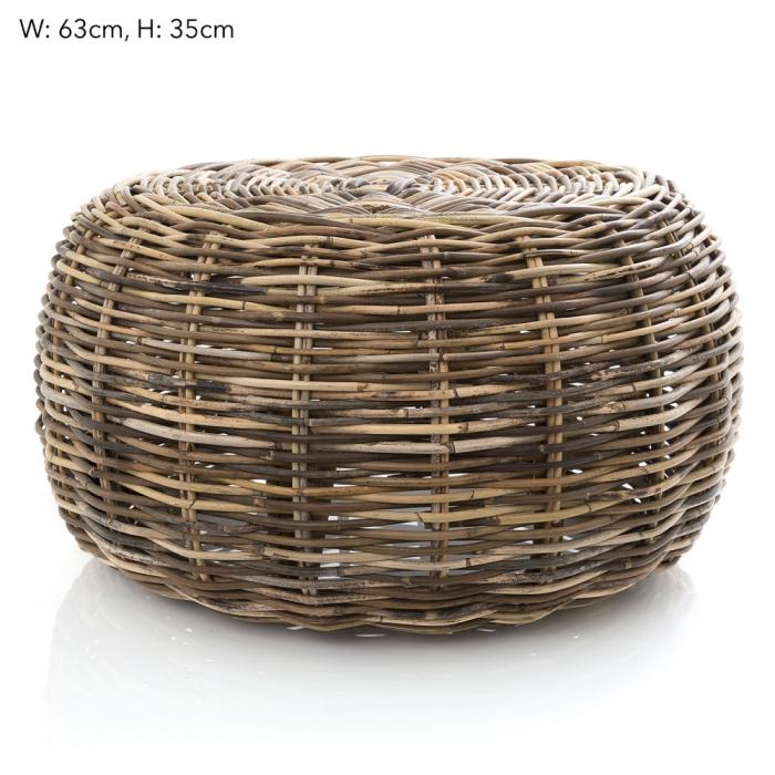 Seville Rattan Ottoman / Table-abc