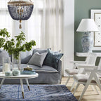 Imperial Arm Chair White and Linen-abc