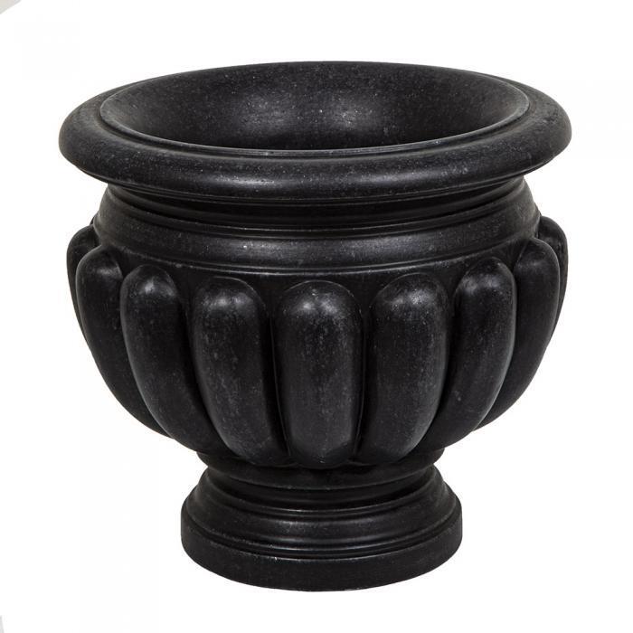 Marble Banana Planter Smooth Black-abc